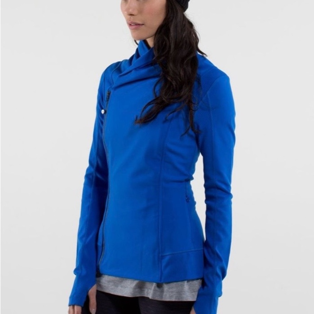 lululemon athletica cobalt blue fitted jacket